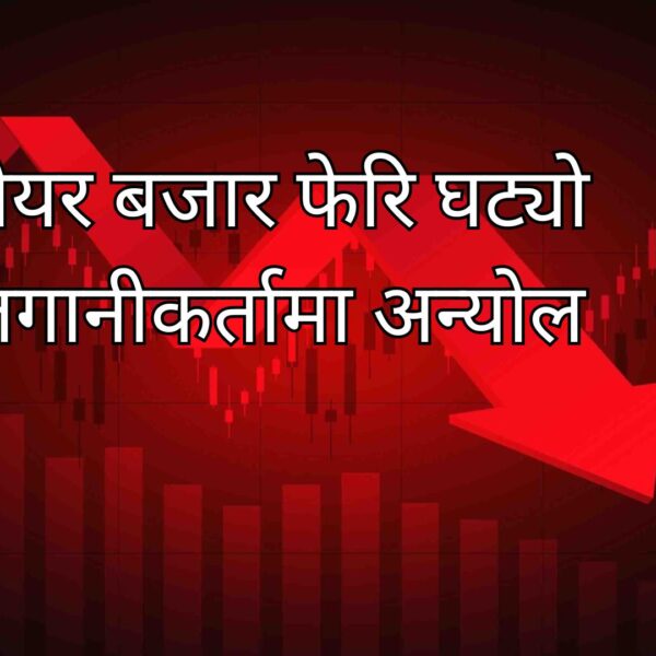 सेयर बजार फेरि घट्यो, लगानीकर्तामा…