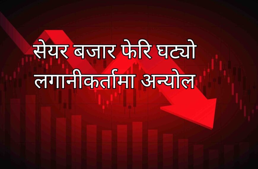 सेयर बजार फेरि घट्यो, लगानीकर्तामा…